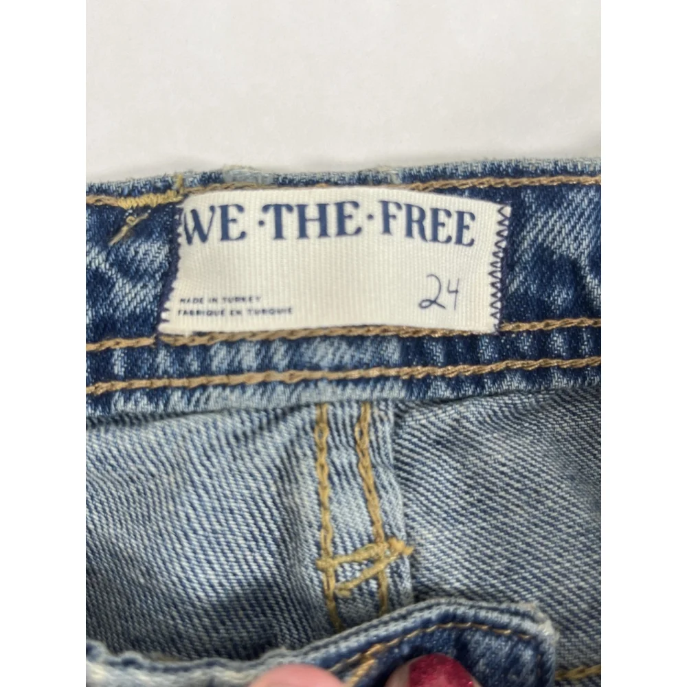 Free People‎ We The Free Shelby Boyfriend Jeans Womens 24 Low Rise Button Fly